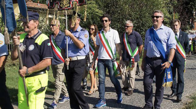 Sergio Pecorara alla processione dell'Assunta a Cremona