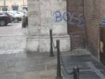 Graffiti in piazza Cavalli