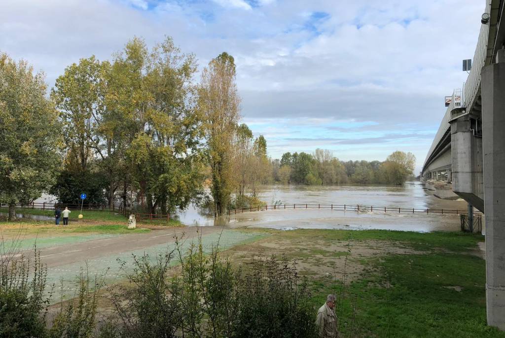 Il fiume Po dopo la piena