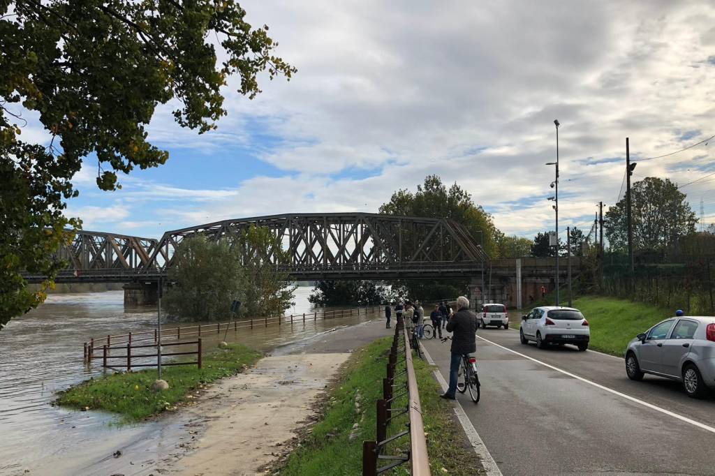 Il fiume Po dopo la piena