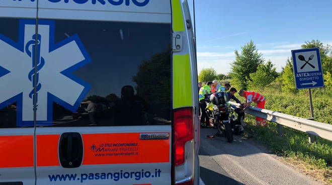 incidente a Borghetto a moto