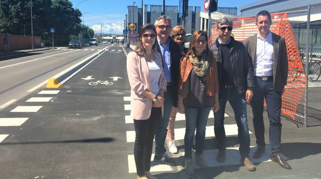 terminati i lavori della ciclopedonale di via Calciati e su piazzale Velleia