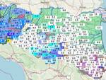 Mappa precipitazioni protezione civile