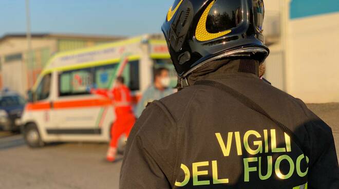 Soccorsi 118 e vigili del fuoco a Rivergaro