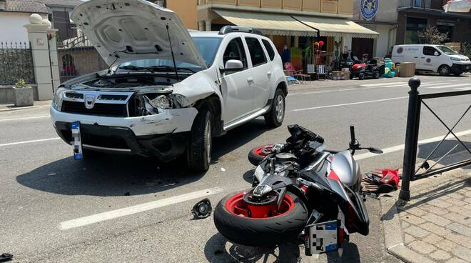 Scontro auto moto a Gragnano