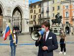 Vaccini senza brevetti, il flash mob degli studenti del "Colombini"