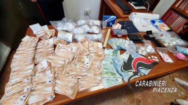 sequestro cocaina Fiorenzuola carabinieri