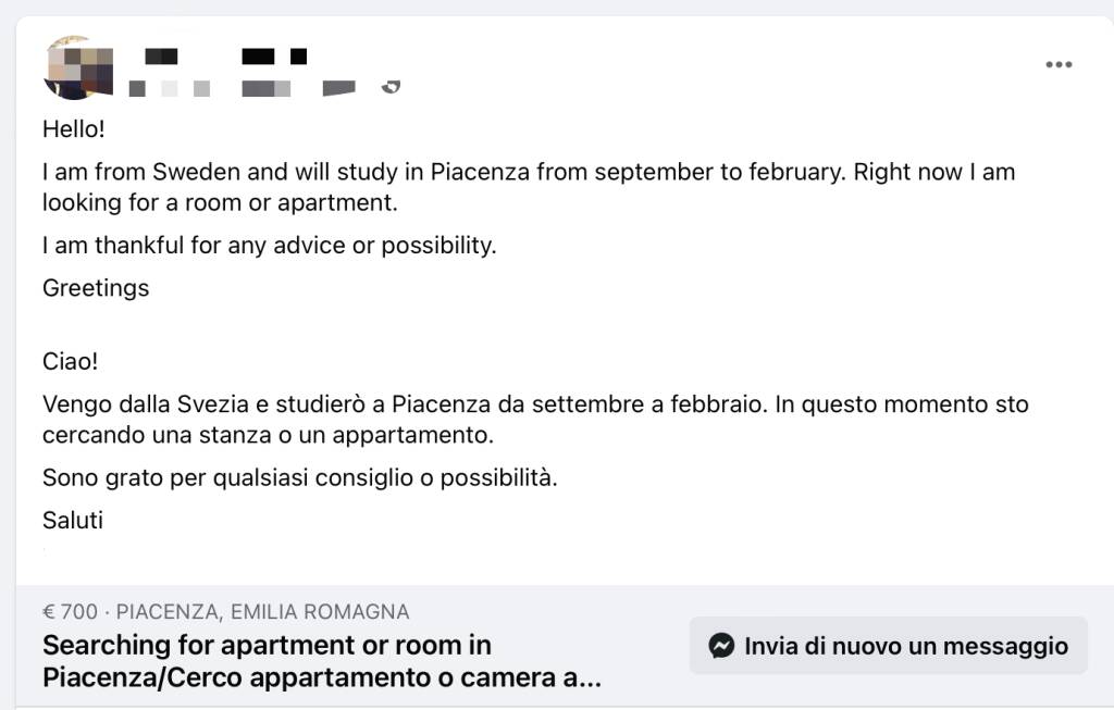 annunci case studenti piacenza