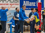 Nella foto di Francesca Solari, da sinistra Paolo Bergamaschi e Federico Bonini (Pallavolo Alsenese)