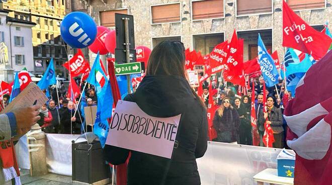 Sciopero in piazza Cgil e Uil