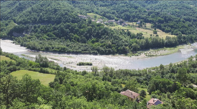 lavori alveo Trebbia Corte Brugnatella