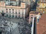 La camminata nel cielo in piazza Cavalli