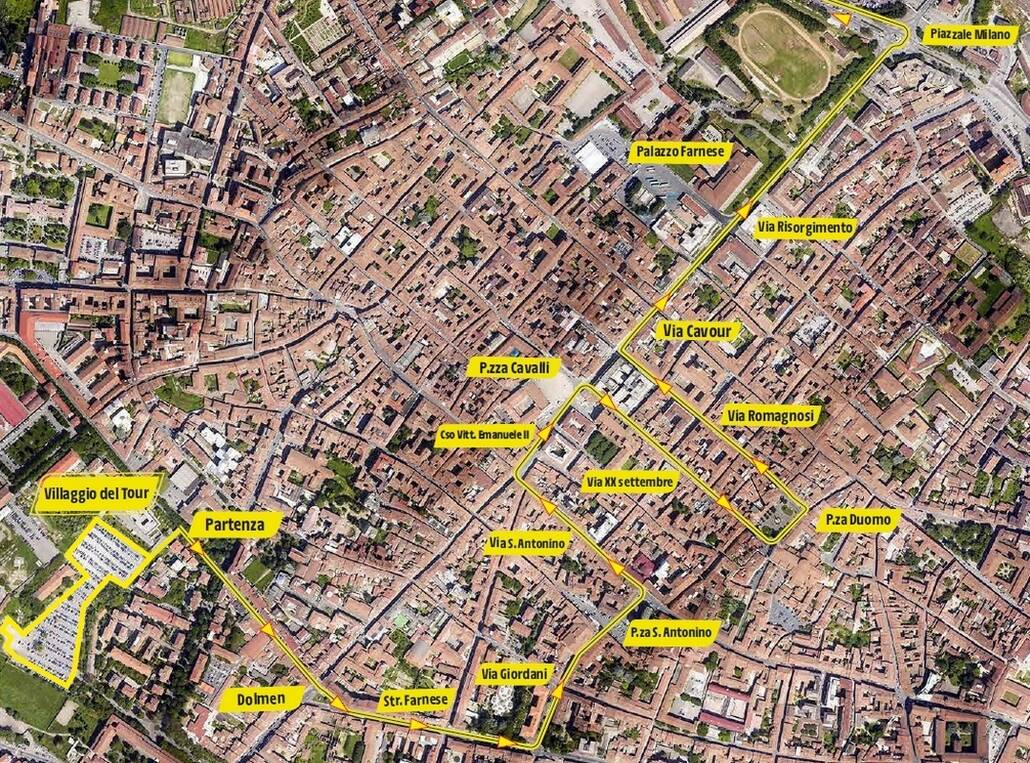 mappa tour de france a piacenza