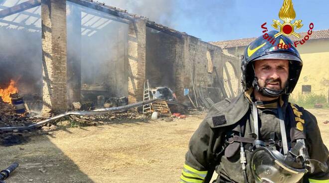 incendio azienda Castell'Arquato