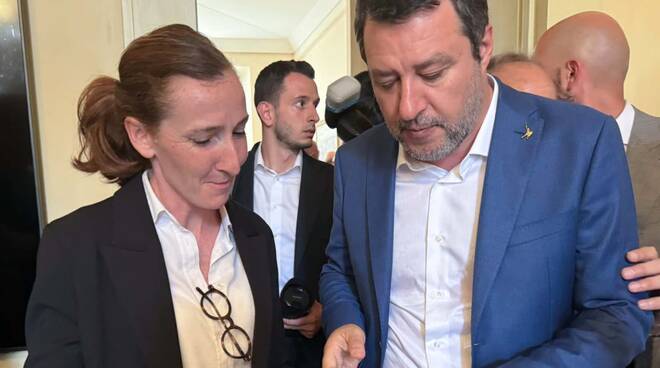 Monica Patelli e Matteo Salvini