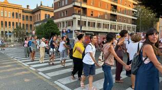 Il sit in ambientalista per gli alberi in piazza Cittadella