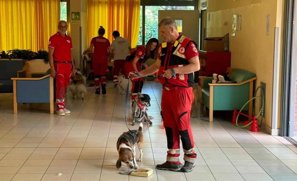 Unità cinofila Croce Rossa in ospedale 