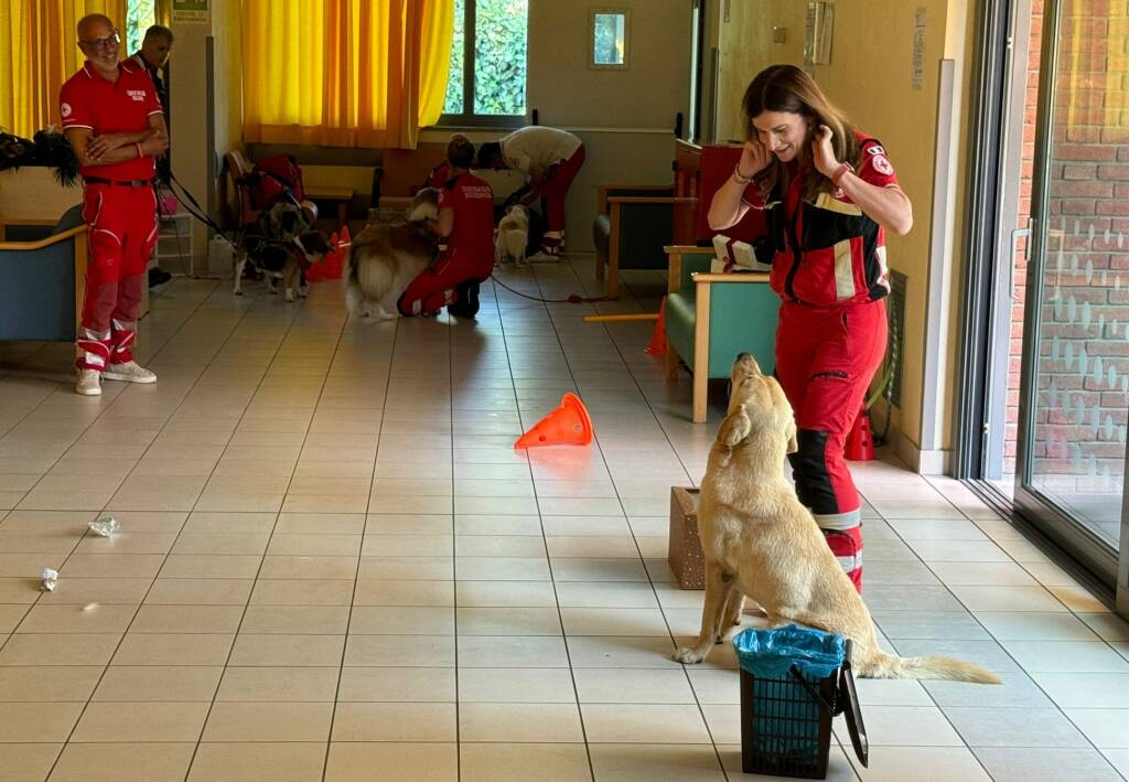 Unità cinofila Croce Rossa in ospedale 