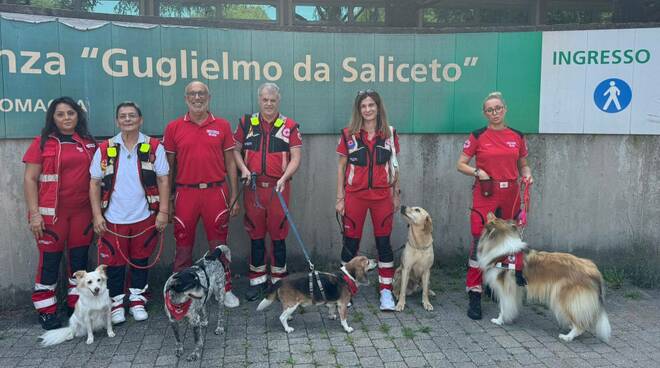 Unità cinofila Croce Rossa in ospedale 