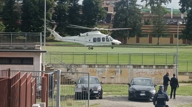 prove generali arrivo mattarella con elicottero aeronautica militare